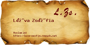 Léva Zsófia névjegykártya