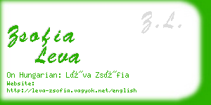 zsofia leva business card